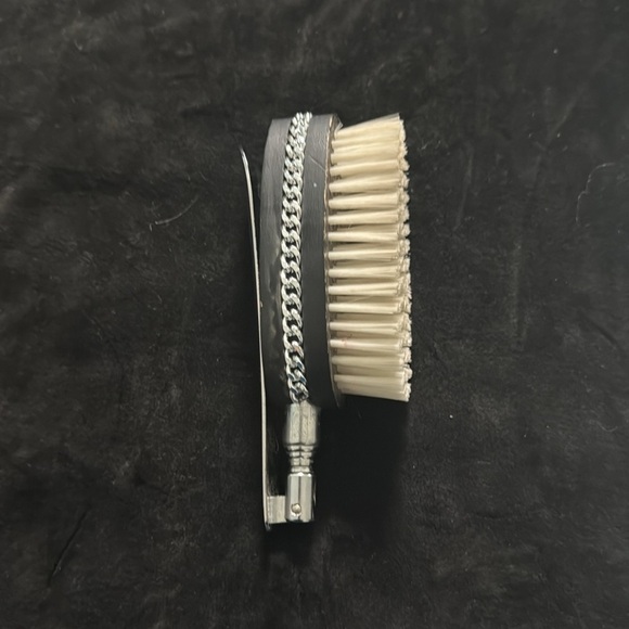 Shoe Horn Clothes Brush Swank expanding stainless combo Travel vintage1960' RARE - Picture 3 of 9